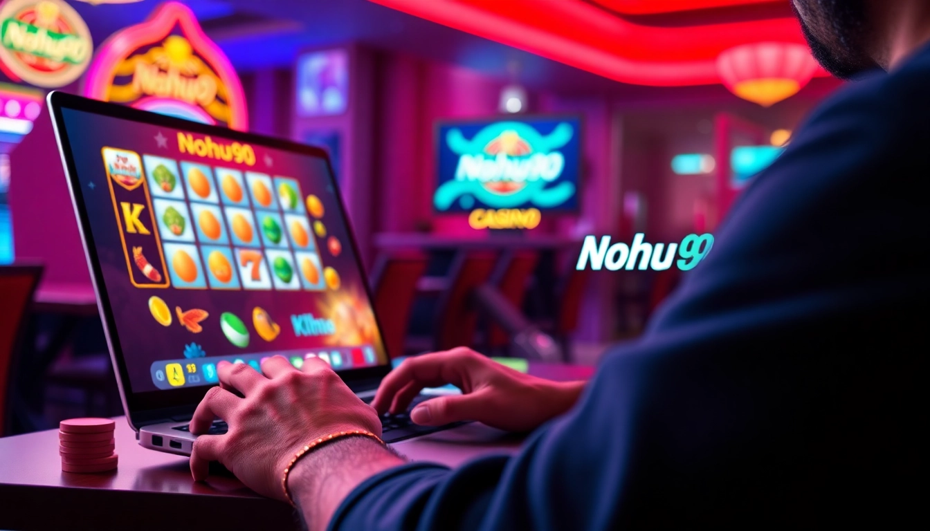 Nohu90 gaming experience with vibrant colors, lively interaction, and a modern interface.