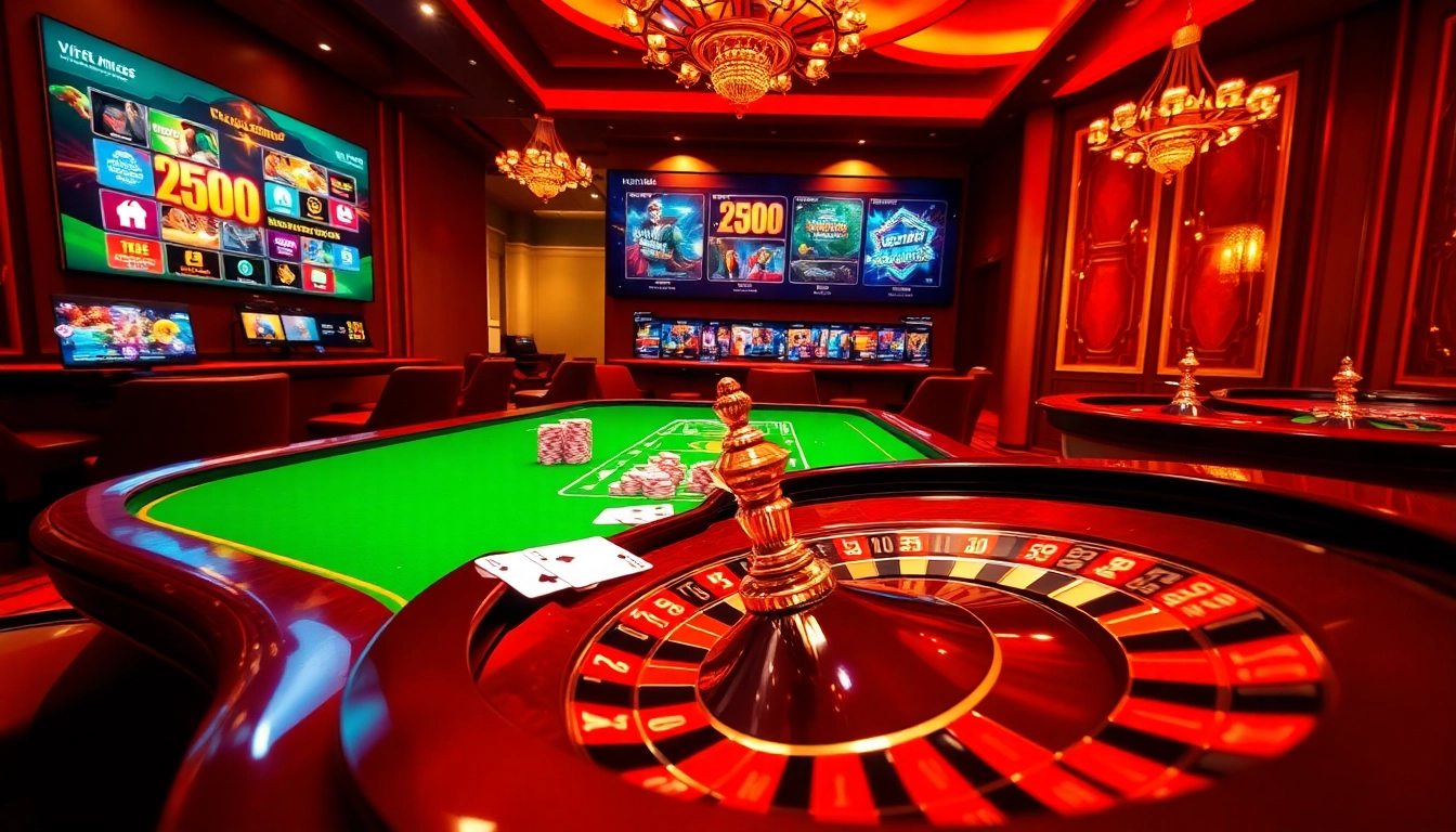 Experience vibrant online gambling action at vz99 with colorful chips and an exciting roulette wheel.