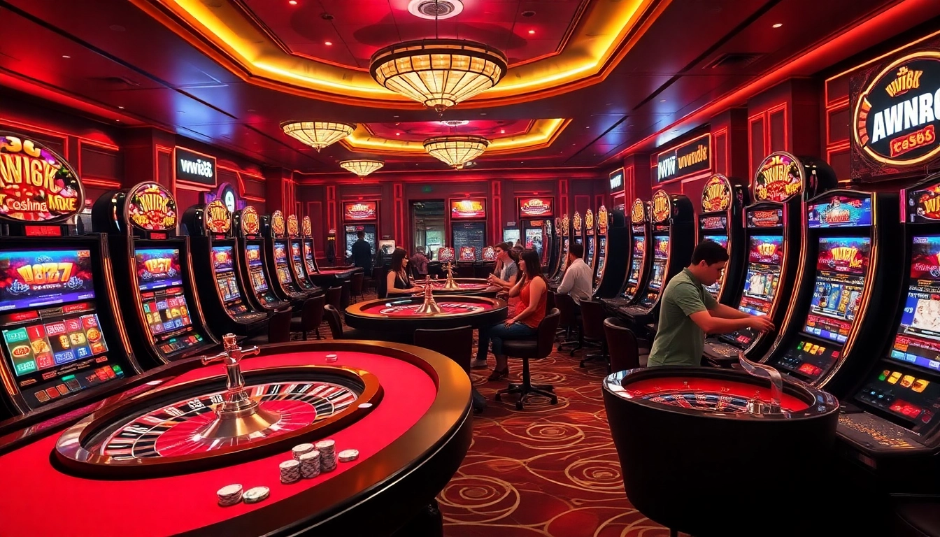 Experience thrill with ww88 at a vibrant casino featuring poker tables and exciting slots.