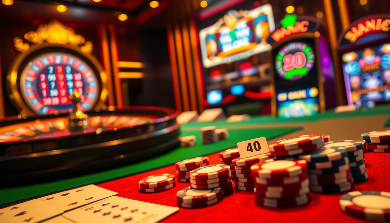 Engaging scene featuring lô kép xsmb betting strategies at a vibrant casino table.