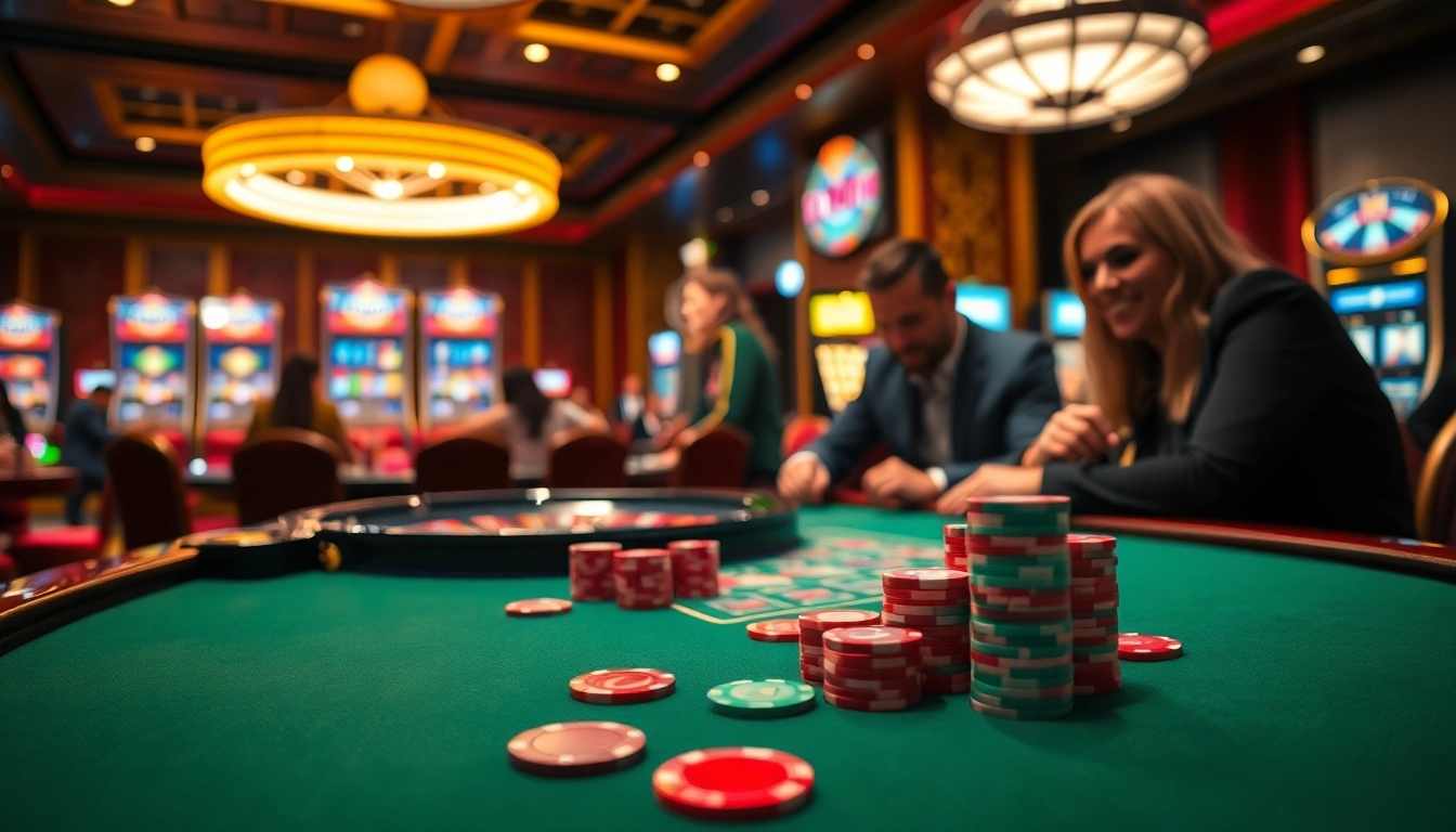 Experience thrilling wins at S804 COM with an exciting casino table scene featuring poker and roulette.