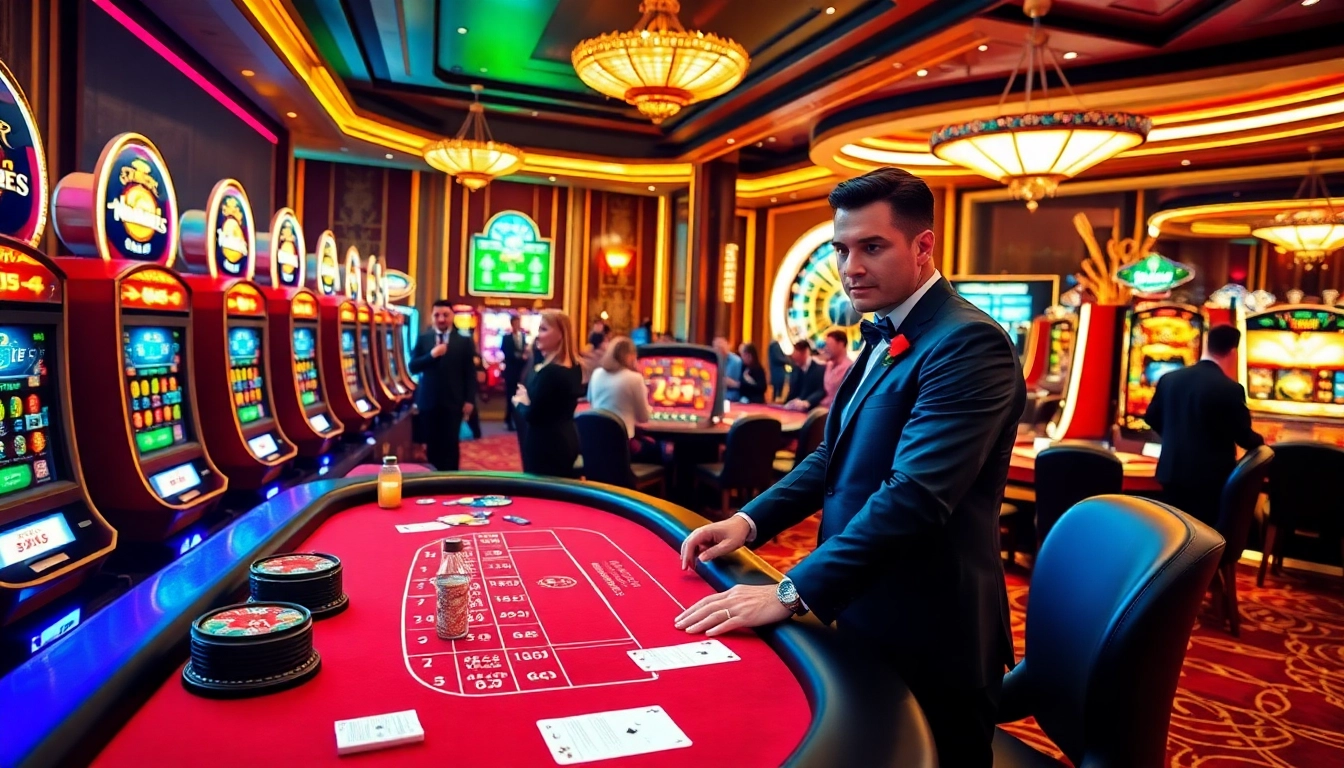 Enjoying high-stakes action at SC88 uy tín casino with vibrant gaming tables and lively atmosphere.