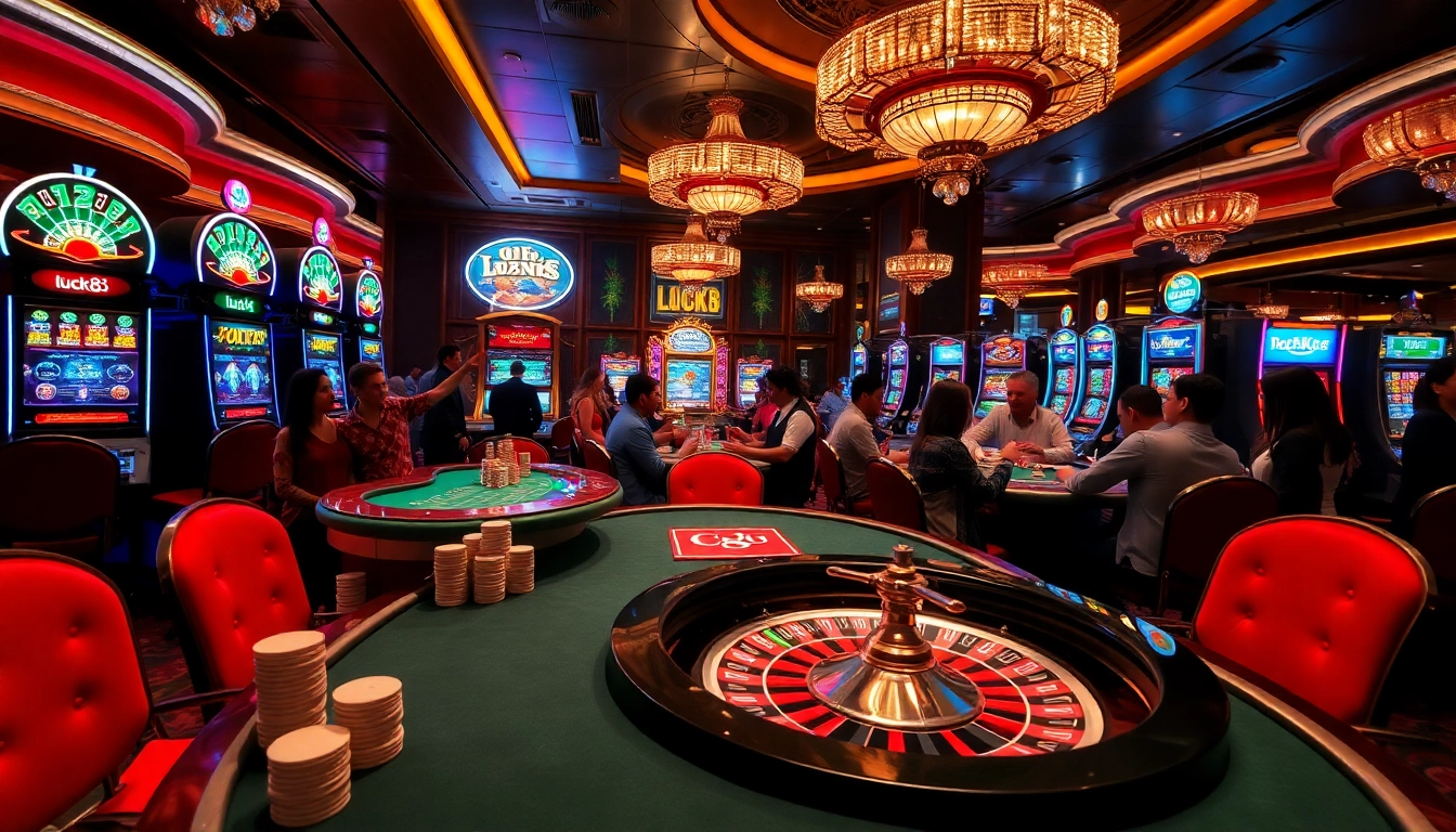 Experience high-stakes excitement at luck8 casino with vibrant slots and intense poker action.