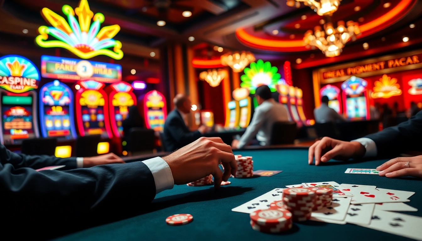 Experience thrilling gameplay at a luxury casino with link S8 poker chips and cards.