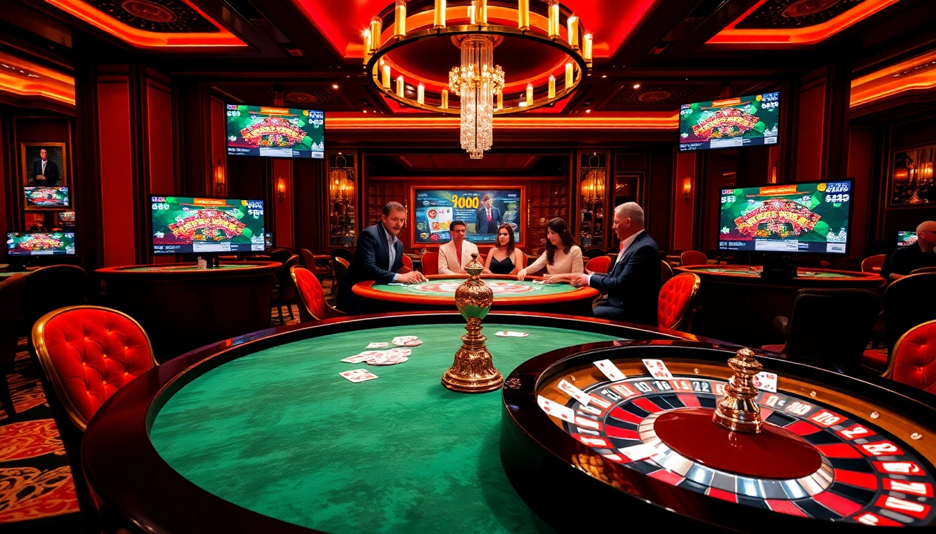 Engaging players at a luxurious casino table experience 包网 gaming with thrilling poker and roulette.